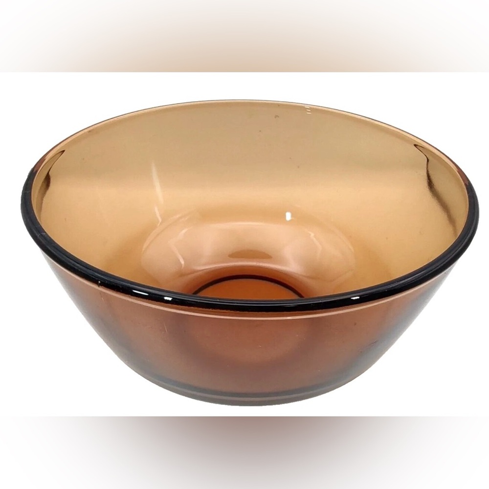 Vintage Anchor Hocking Fire-King Amber Glass Bowl 8 1/4” Diameter x 4 1/2” Tall